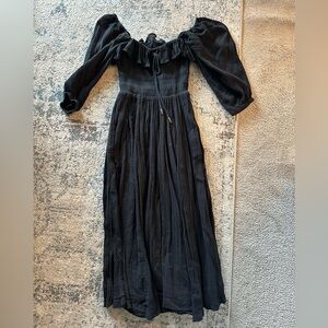 Free People Oasis Midi Dress- Black, size small